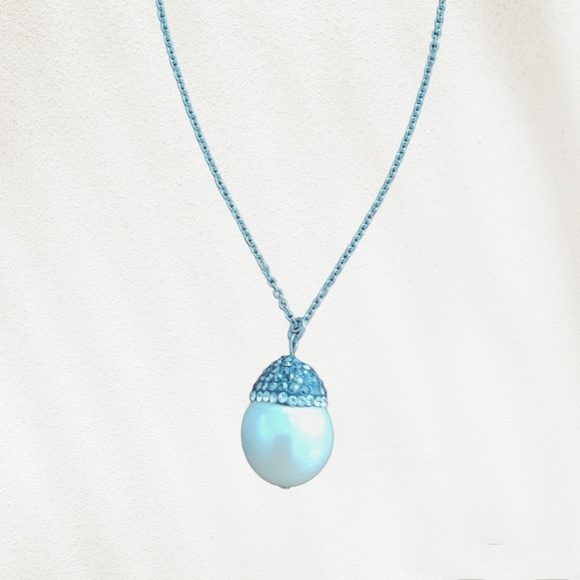 ✨ Vintage | Silver Tone Egg Necklace - Picture 2 of 2